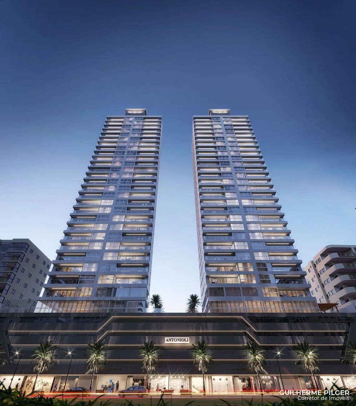 Apartamento no Ed. Grand Mistral Towers em Meia Praia em Itapema — foto 1