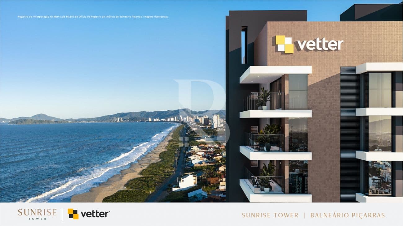2 Suítes. Sunrise Tower Vetter. Apartamentos frente mar em Balneário Piçarras. — foto 1